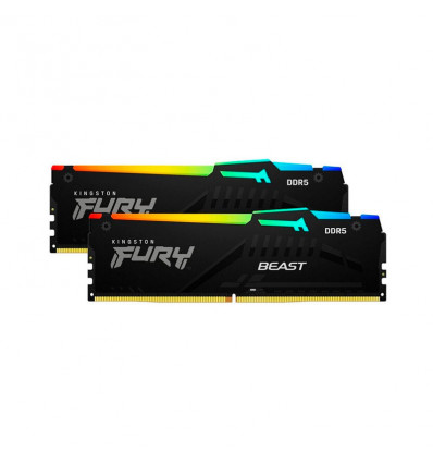 Kingston Fury Beast RGB 16GB (2x8) DDR5 6000MHz CL40 - Memoria RAM
